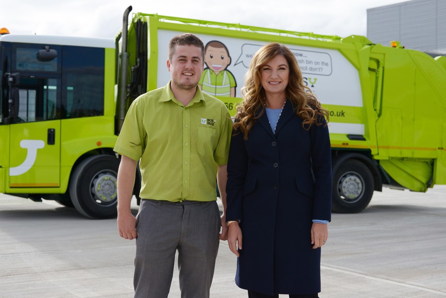Busy Bins Founder Josh Morris with Lady Karren Brady